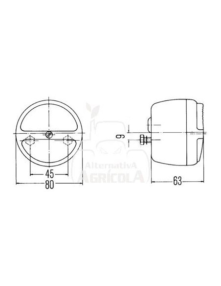Piloto trasero Ø 80 mm