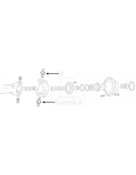 Pivote de giro Case-IH, Fendt, John Deere 3084904M1