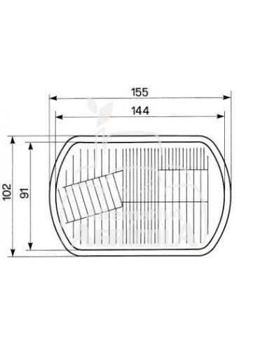 ÓPTICA DELANTERA IZQUIERDA Y DERECHA - 144 x 91 mm