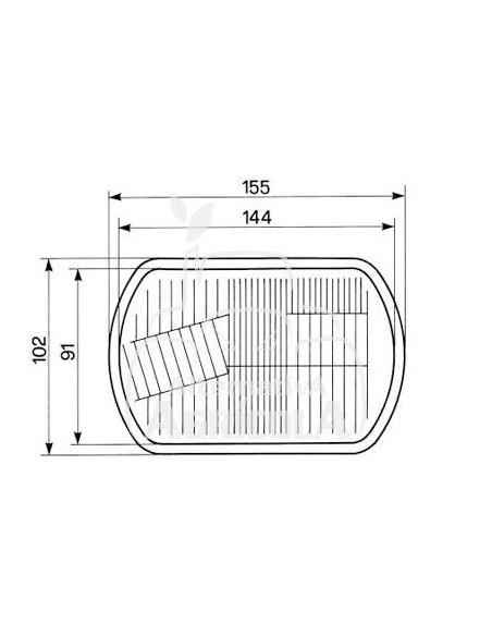 ÓPTICA DELANTERA IZQUIERDA Y DERECHA - 144 x 91 mm