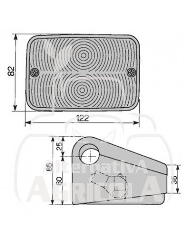 PILOTO DELANTERO COBO - DERECHO - 120 x 77 x 80 mm