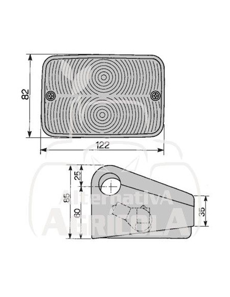 PILOTO DELANTERO COBO - DERECHO - 120 x 77 x 80 mm