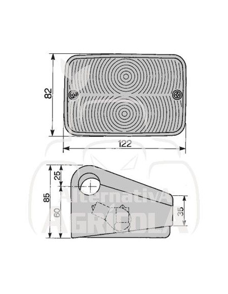 PILOTO DELANTERO COBO - IZQUIERDO - 122 x 82 mm