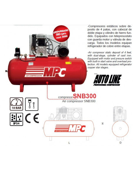 Compresor 270Litros 3Hp