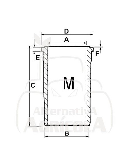 CAMISA DE CILINDRO TERMINADA Ø 100 X 108.61 MM - L 223.01 MM