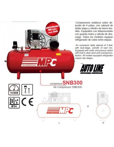 Compresor 270Litros 5.5Hp
