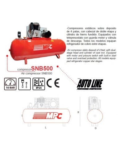 Compresor 270Litros 7.5Hp