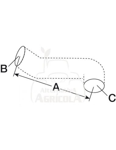 Manguito de radiador inferior Ø 42 x 42 mm Ebro 87295272