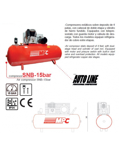 Compresor 500Litros 10Hp