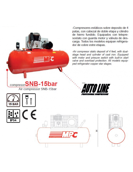 Compresor 500Litros 10Hp