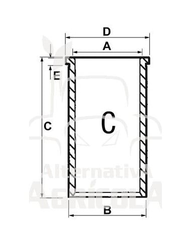 CAMISA DE CILINDRO TERMINADA Ø 91.51 X 93.66 MM - L 215.75 MM