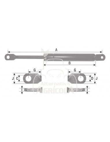 AMORTIGUADOR  VENTANA 500 mm