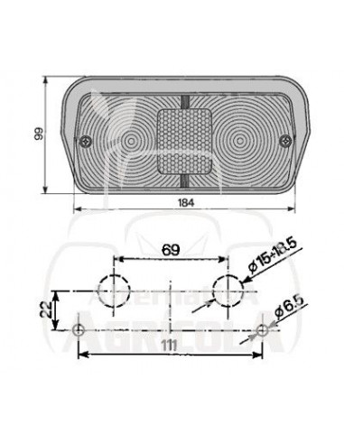PILOTO TRASERO DERECHO - 212 x 99 x 155 mm