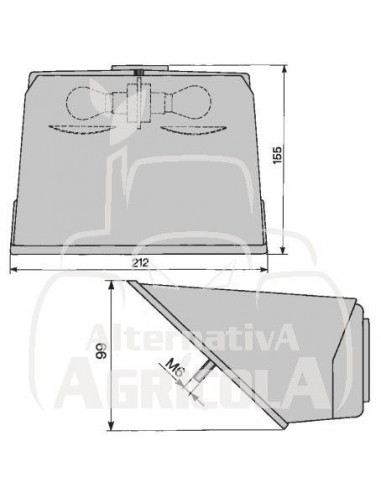 PILOTO TRASERO IZQUIERDO - 212 x 99 x 155 mm