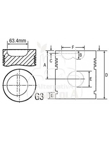 PISTÓN 0,040''-1,02 mm