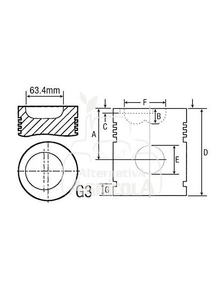 PISTÓN 0,040''-1,02 mm