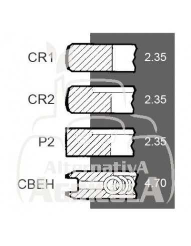 JUEGO DE SEGMENTOS 0,040''-1,02 mm