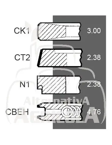 JUEGO DE SEGMENTOS 0,030''-0,762 mm