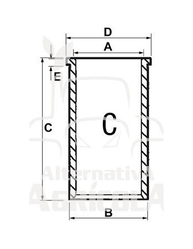 Camisa de cilindro semiterminada Ø 111.76 x 114.43 mm - L 208.53 mm 81829308