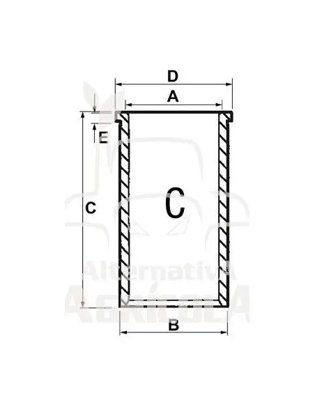 Camisa de cilindro semiterminada Ø 111.76 x 114.43 mm - L 208.53 mm 81829308