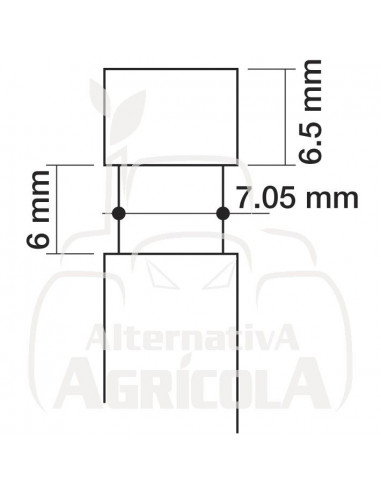 VÁLVULA DE ESCAPE Ø 39,2 x 9,45 mm - L 155,5 mm - 30°