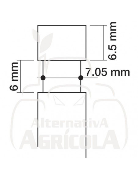 VÁLVULA DE ESCAPE Ø 39,2 x 9,45 mm - L 155,5 mm - 30°