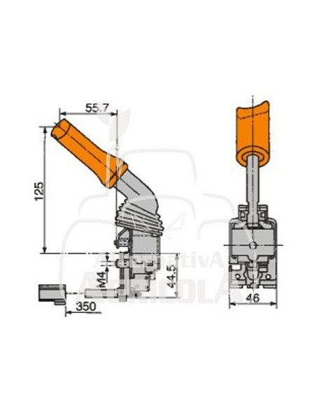 Interruptor combinado palanca de dirección delantera y trasera New Holland 47132543