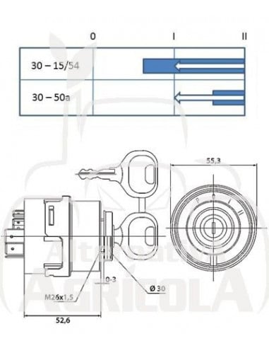 Interruptor de arranque Case-IH, Steyr, New Holland 87312354