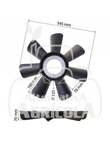 ASPAS DE VENTILADOR Ø 545 mm - 7 ASPAS