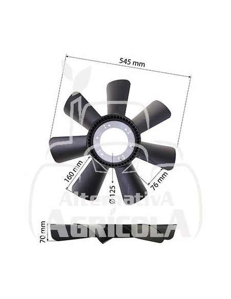ASPAS DE VENTILADOR Ø 545 mm - 7 ASPAS