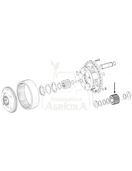 PIÑÓN / ENGRANAJE PLANETARIO Z 22 DIENTES