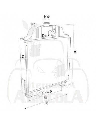 Radiador John Deere 5500 y 5500N