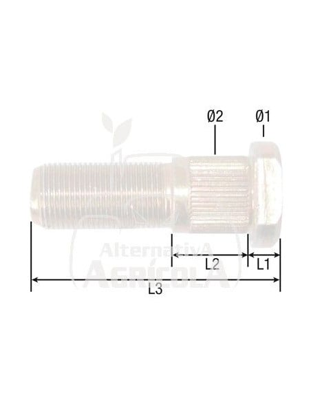 TORNILLO DE RUEDA M18 - L 72 MM