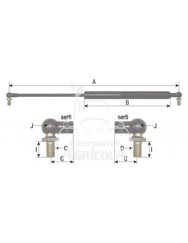 AMORTIGUADOR DE GAS 505 mm