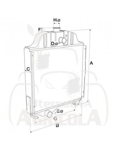 Radiador para Tractores John Deere Series 6000, 6005, 6010, 7000 y 7010