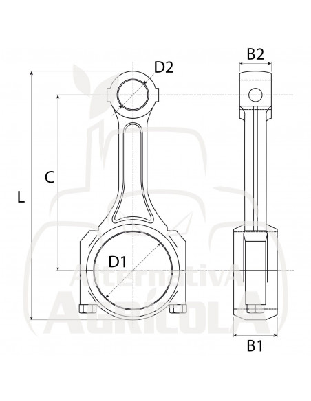 BIELA Ø 74 x 37,5 mm