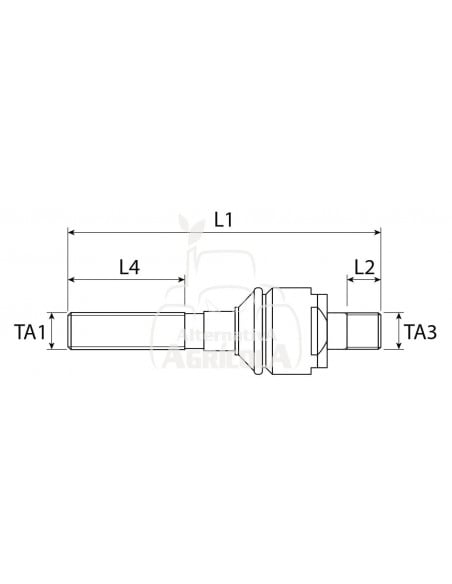 RÓTULA AXIAL M28x1.5 DERECHA / M26x1.5 DERECHA