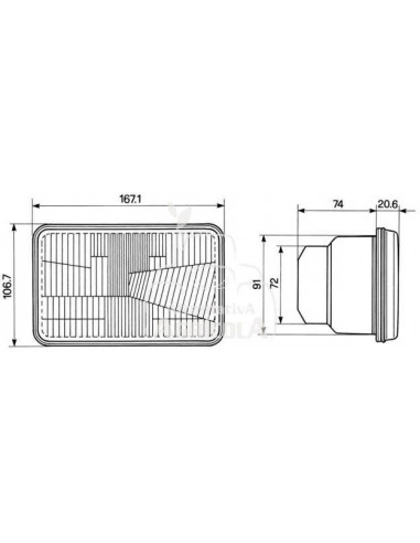 ÓPTICA DELANTERA 120 x 130 mm