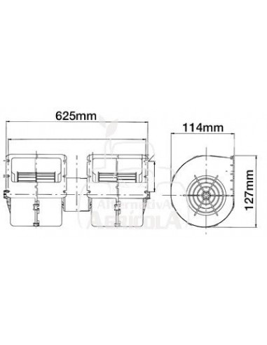 Electroventilador aire centrífugo 12v con soporte CNH New Holland