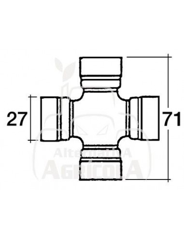 CRUCETA 27 x 71 mm