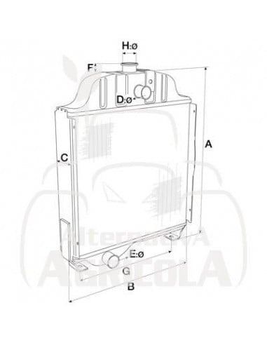 Radiador de Agua - 630 x 510 x 100 mm