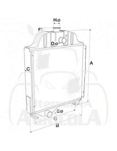 Radiador Fiat, New Holland, Case JX, TLA y TNA