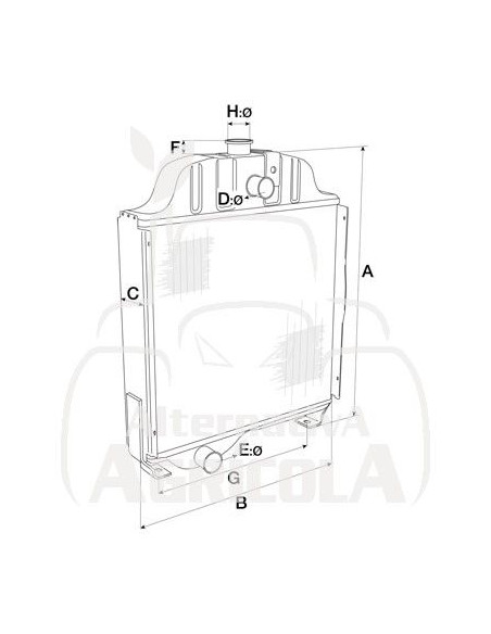 Radiador Fiat, New Holland, Case JX, TLA y TNA