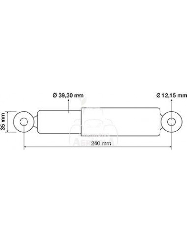 Amortiguador trasero de cabina 47106679