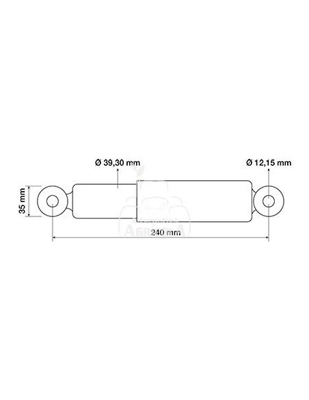 Amortiguador trasero de cabina 47106679
