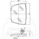 Espejo retrovisor 246 x 182 mm varilla Ø 19 mm plano