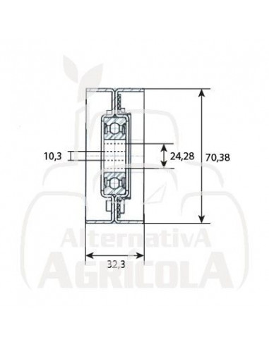 POLEA DE TENSOR DE CORREA Ø 70 mm