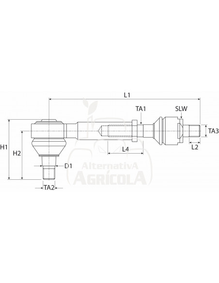 RÓTULA DE DIRECCIÓN + RÓTULA AXIAL DERECHA