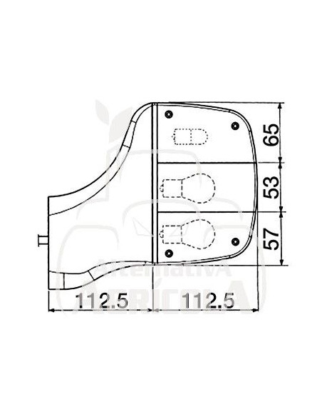 PILOTO TRASERO DERECHO - 225 x 175 mm