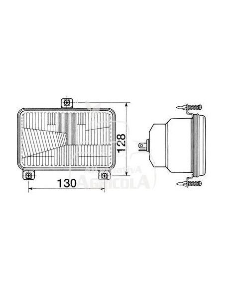 ÓPTICA DELANTERA IZQUIERDA "COBO" - 130 x 128 mm